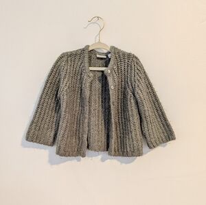 12-18M - ZARA- Green Knit Kids Cardigan Jacket - Cozy Layer